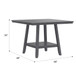 Counter Height Dining Table With Tapered Base And Lazy Susan - Gray