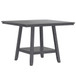Counter Height Dining Table With Tapered Base And Lazy Susan - Gray