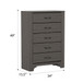 5 Drawer Dresser - Gray / Brown