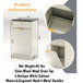 Tilt Out Trash Can Cabinet With Wave Textured Drawer & Pull Out Bin