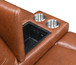 Natalia - Recliner Console Loveseat - Dark Brown
