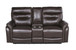 Fortuna - Recliner Console Loveseat - Dark Brown