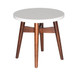 Serena - Silverstone Round End Table - White