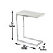 Echo - White Marble Top Chairside Table - White