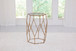 Roxy - Hegaonal Chairside End Table - Gold
