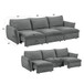 Eaden - Power Sofa With Sleeper - Gray