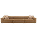 Modular Sofa Set With 2 Matching Toss Pillows - Chocolate