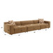 Modular Sofa Set With 2 Matching Toss Pillows - Chocolate