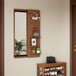 Wall Mounted Full Length Mirror With Shelf And Hook