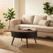 Round Coffee Table With Storage Function For Living Rooms