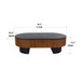 Elliptical Living Room Coffee Table With Hidden Storage And Removable Tabletop