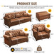 Upholstered Sofa With Nailhead Trim, Rolled Armrests With Ottoman