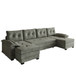 U-Shaped Sleeper Sofa With Pull Out Bed, Removable Armrests & USB Ports For Living Room