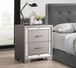 Elegant Nightstand - Silver Champagne