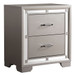 Elegant Nightstand - Silver Champagne