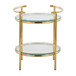 Rhonda - Contemporary / Glam Side Table - Gold / Clear