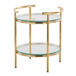 Rhonda - Contemporary / Glam Side Table - Gold / Clear