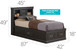 Traditional Style Bookcase Storage Bed