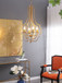 4 Light Chandelier, Hanging Light Fixture With Adjustable Chain For Kitchen, Bulb Not Included - Gold