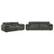 Buxton 2-piece Leather Upholstered Sofa Set Graphite