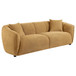 Aleisha 3-piece Chenille Upholstered Sofa Set Mustard Yellow