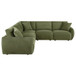Elysia 5-piece Chenille Upholstered Modular Sectional Sofa Green