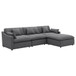 Hobson 4-piece Upholstered Modular Sectional Sofa Charcoal