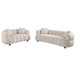 Whitney 2-Piece Contemporary Channel Tufted Boucle Sofa Set Pebble