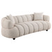 Whitney 2-Piece Contemporary Channel Tufted Boucle Sofa Set Pebble