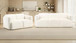 Dorset 2-piece Upholstered Round Track Arm Sofa Set White