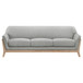 Vaughn 2-piece Fabric Upholstered Flared Arm Sofa Set Grey