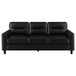 Scotland 2-piece Faux Leather Upholstered Sofa Set Black