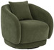 Arnaud Chenille Upholstered Swivel Accent Chair Green