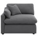Hobson Upholstered LAF Chair Charcoal