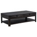 Marcelo Wood Coffee Table with 2 Drawers and Shelf Coffee
