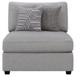 Cambria Upholstered Armless Chair Grey