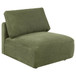 Elysia Chenille Upholstered Modular Armless Chair Green