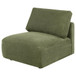 Elysia Chenille Upholstered Modular Armless Chair Green