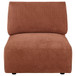Elysia Chenille Upholstered Modular Armless Chair Coral