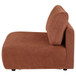 Elysia Chenille Upholstered Modular Armless Chair Coral