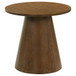 Franklin Round Wood Pedestal Side End Table Dark Brown