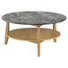 Bradley Round SmartTop Cocktail Coffee Table Grey and Natural