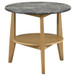 Bradley Round SmartTop End Side Table Grey and Natural