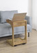 Ralston C-Shaped Lift-Top Sofa Side Table With Casters Mango