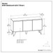 Hunter - 3 Door Sideboard Buffet With Hairpin Legs - Natural