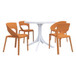 4 Piece Set Of Modern Designed Single Chairs With Round Table