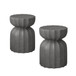 Outdoor And Indoor Waterproof Coffee Table (Set of 2) - Gray