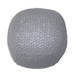Semi Rounded Pouf, Cable Knitted, Perfect Seating