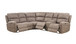 Olwen - Nubuck Power Recliner Sectional Sofa With USB Port - Mocha