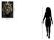 Crowned Noir II Gloss Canvas With Glitter In Frame - Black / Gold
